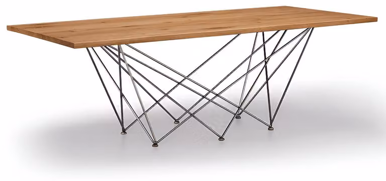 Robuster Esstisch Designer Holzplatte Luxus Esszimmer Möbel