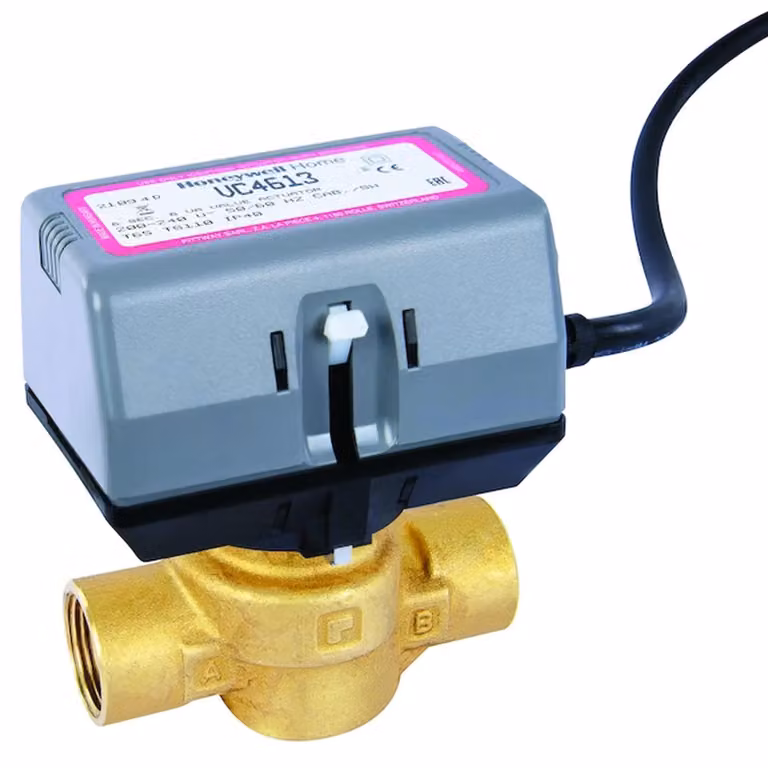 Valvola di intercettazione RESIDEO VC4613A, DN25 (1"), 230V, in ottone, 1 pezzo.