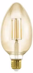 Lampadina LED decorativa a candela Eglo, attacco E27, 4 W, 380 lumen, luce bianco caldo, vetro trasparente
