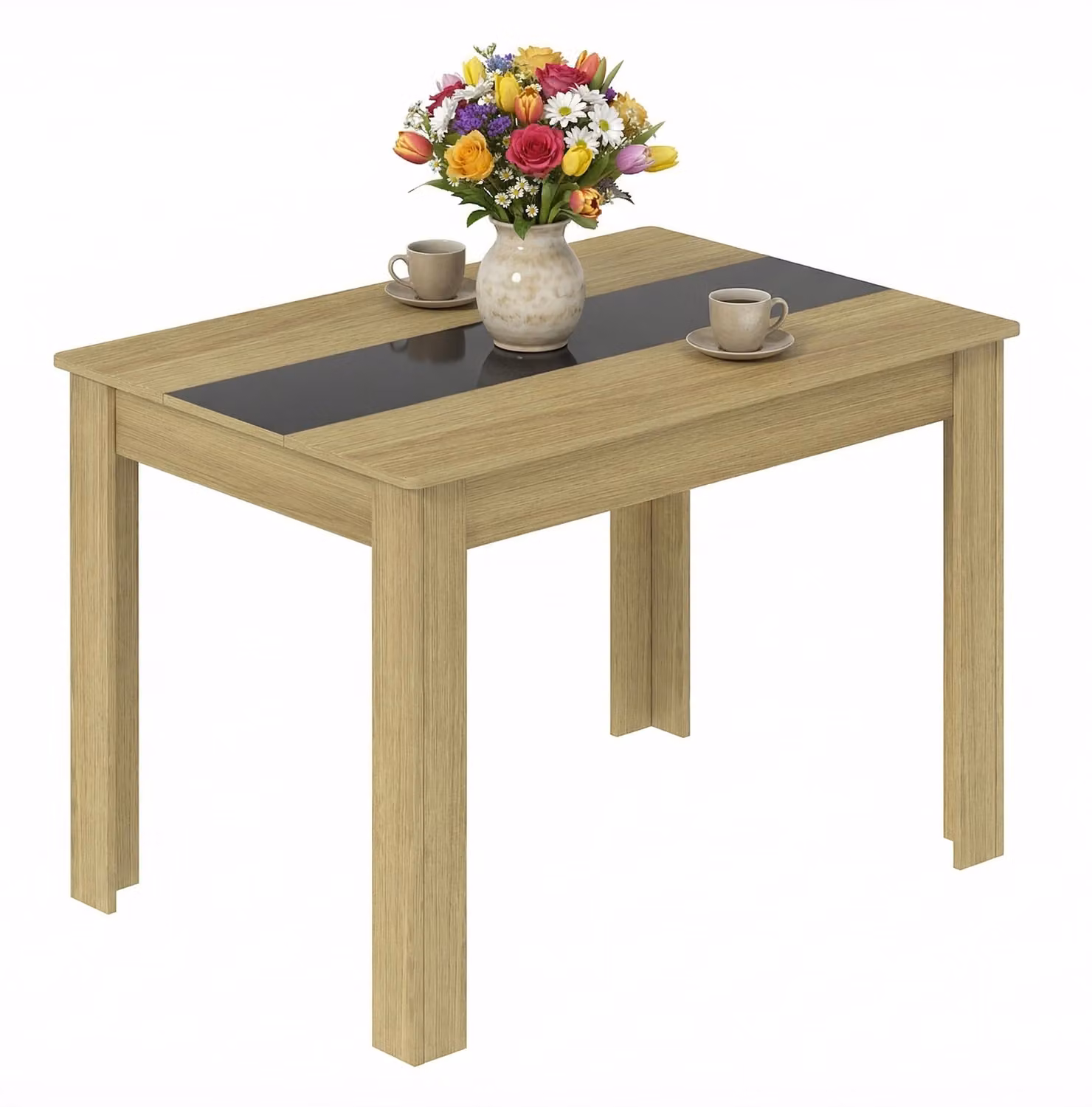 Tavolo da pranzo VCM, tavolo da cucina a base di legno H. 75 x W. 115 x D. 80 cm, tavolo da pranzo compatto per cucina e zona pranzo, tavolo Disalo