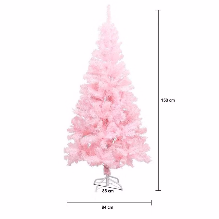 Albero di Natale artificiale rosa in diverse misure-150 cm