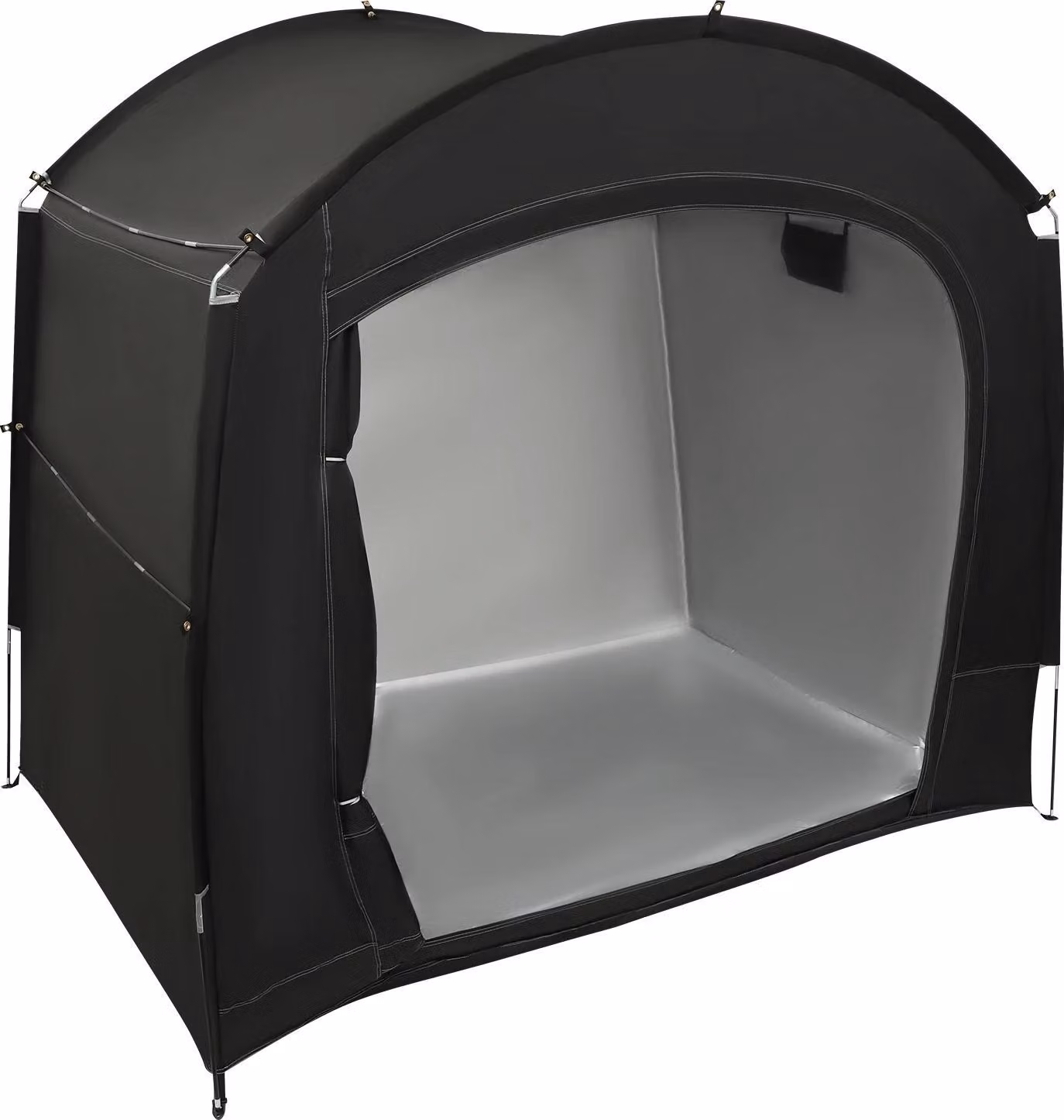 Tenda portatile per il deposito di biciclette - Garage per biciclette da esterno - Per 3-4 biciclette - Tessuto Oxford 210D, struttura in fibra di vetro - Forma rettangolare - Colore nero
