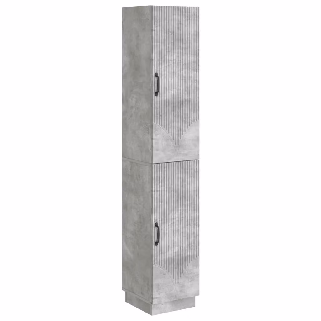 Set di 2 armadi moderni vidaXL in legno MDF grigio opaco – 2