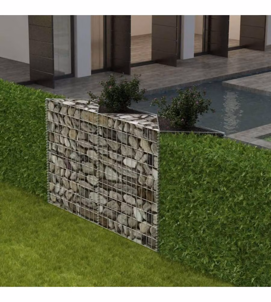 Gabbione in Rete in Acciaio Zincato 120x30x100 cm