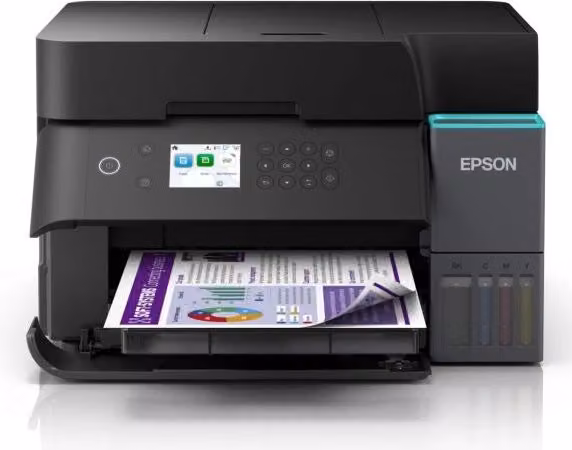 Stampante Epson EcoTank ET-3950 Inkjet A4 con Wi-Fi, Ethernet e USB, Colore Nero