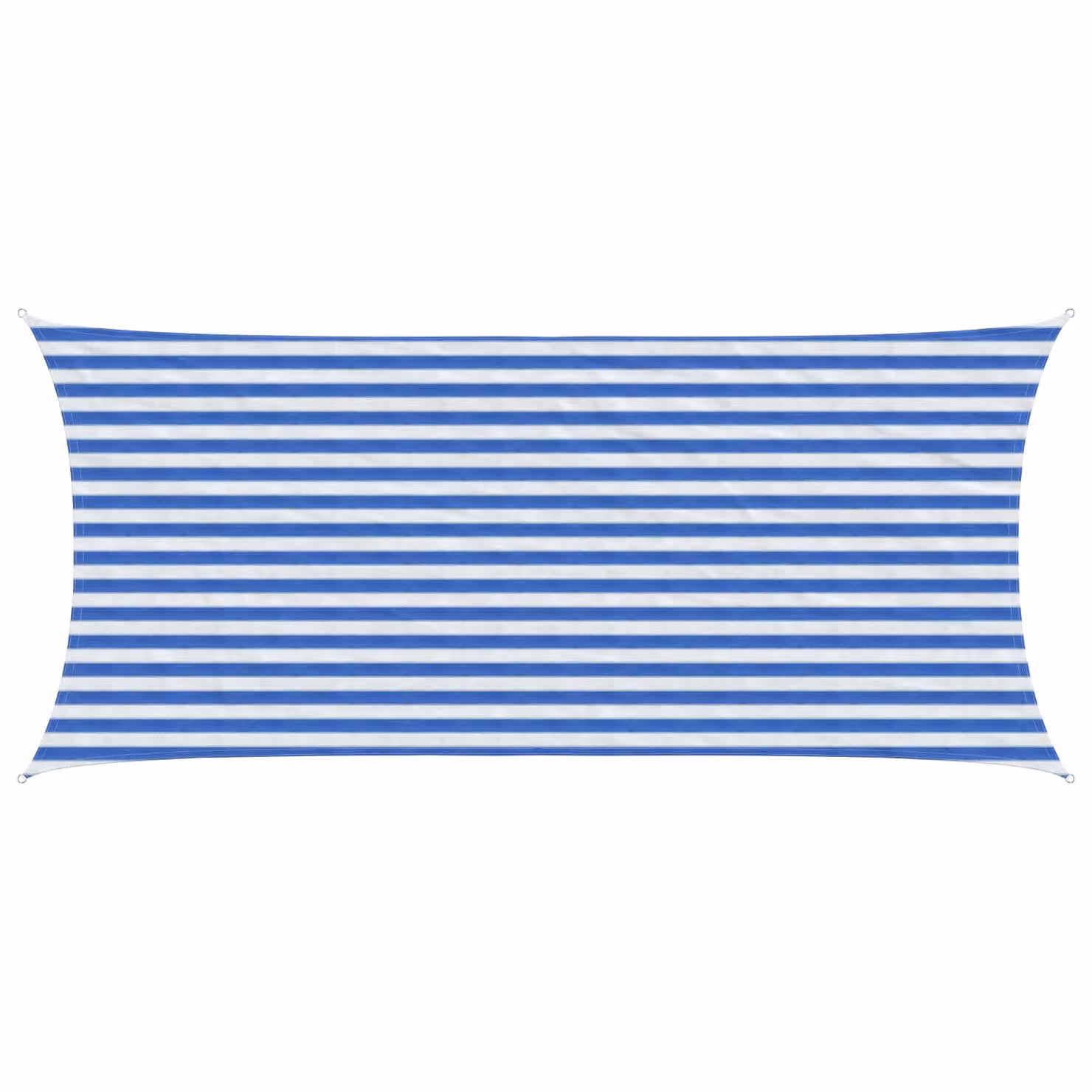 Telo Ombra Rettangolare vidaXL in HDPE Blu e Bianco L: 5 m, P: 2 m