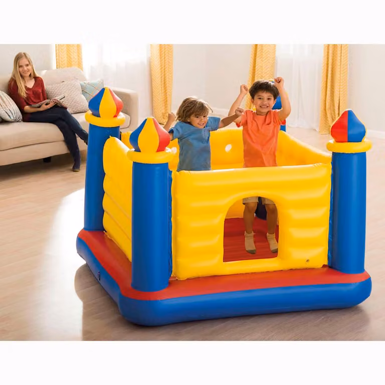 Castello Gonfiabile Jump-O-Lene Intex per Bambini in PVC Multicolore L/P/H: 175 x 175 x 135 cm