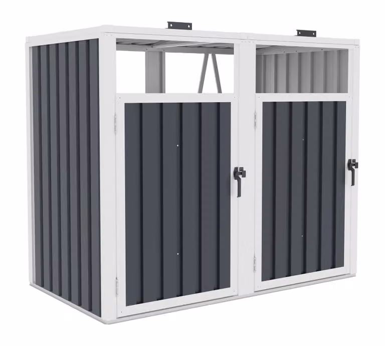 Cestino per rifiuti G21 146x121x82 cm, metallo antracite