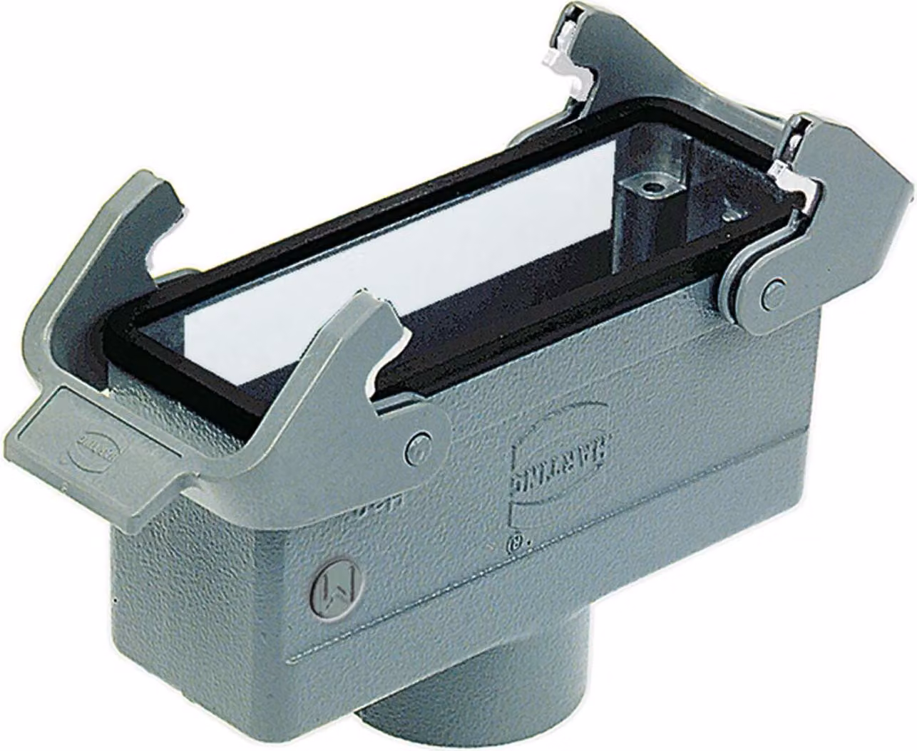 HARTING Han 24B HvE Alloggiamento connettore basso, 1xM32 uscita cavo diritta, con 2 staffe trasversali - 1 pezzo
