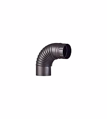Gomito Smaltato 90° 12 cm Nero Opaco Aeternum Ala