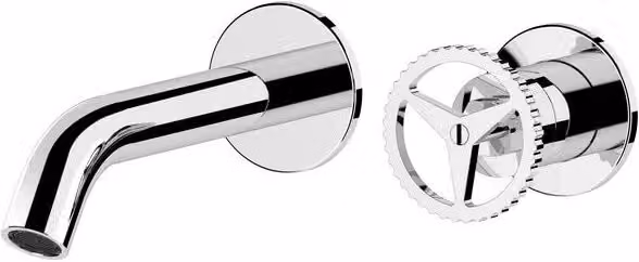 Miscelatore a incasso lavabo, su due piastre tonde bocca 17 cm - serie Chrono
