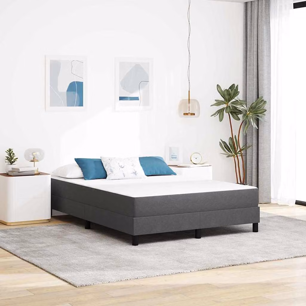 Maison Exclusive - Materasso con materasso grigio 160 x 200 cm Tessuto