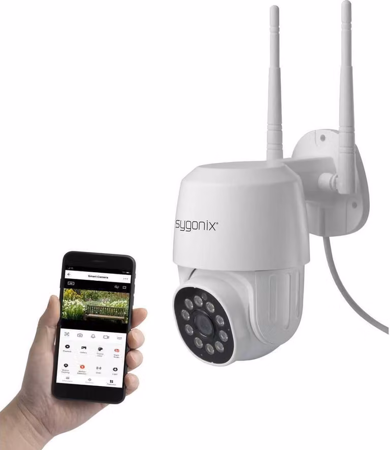 Sygonix PTZ WLAN SY-4760960 LAN, WLAN Telecamera di sorveglianza IP 1920 x 1080 pixel (SY-4760960)
