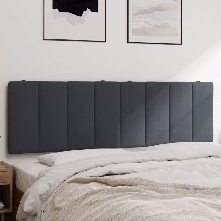 vidaXL Cuscino Testiera Hanko Grigio in Velluto L: 160 cm