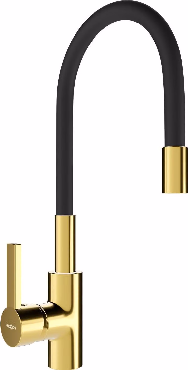 Mexen Flex rubinetto cucina, oro/nero - 670900-57