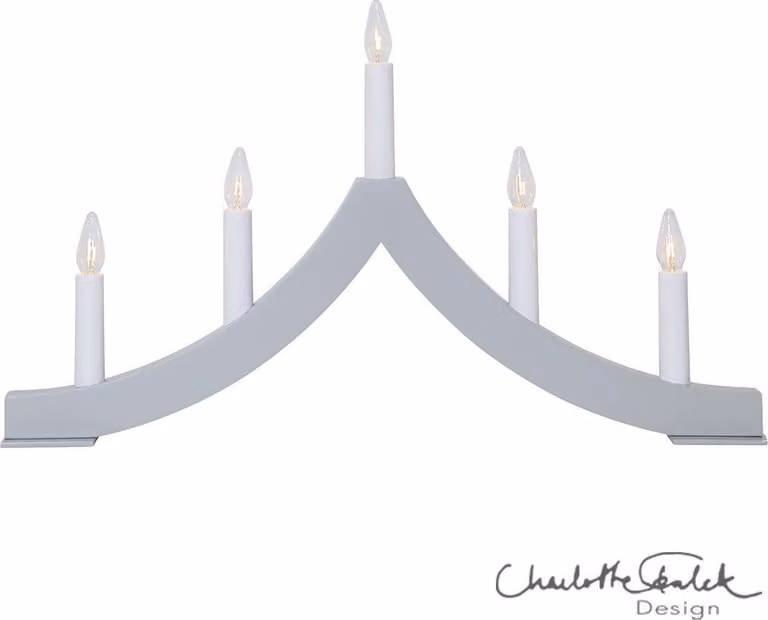 Arco luminoso, Pagod, 5 luci, legno, grigio