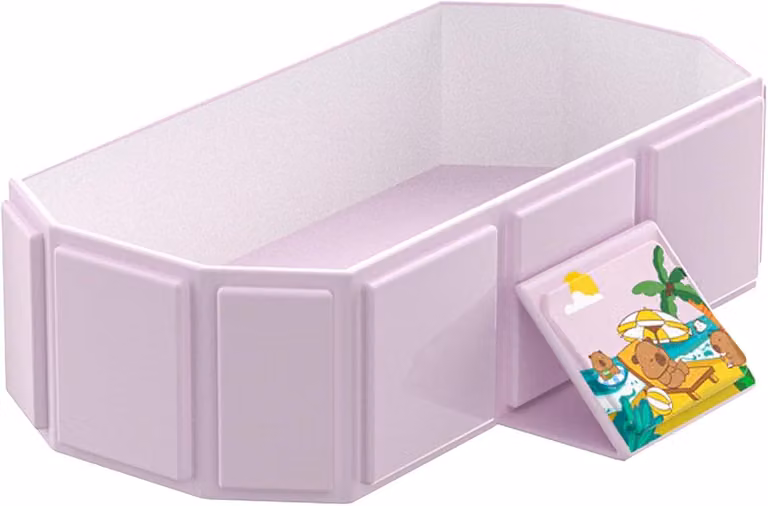 Vaschetta da bagno pieghevole, 75x45x25 cm, per animali domestici, rosa, vaschetta da bagno portatile