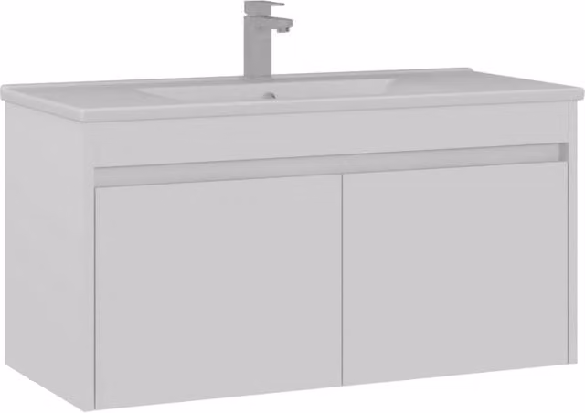 Mobile lavabo "Side 100 v3" - 100 x 45 x 52 cm - Bianco opaco