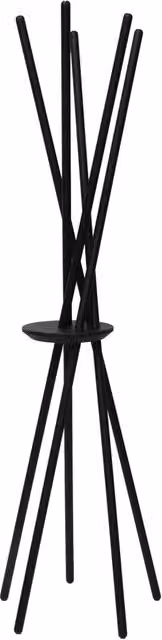 Appendiabiti da Terra 172x53x48 cm in Legno Nero