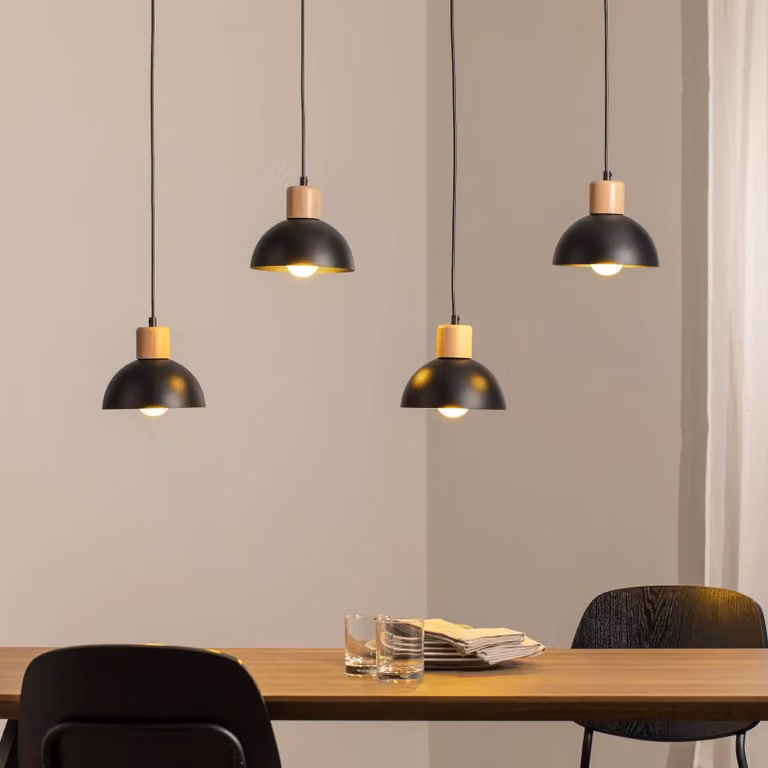 Lampada a sospensione Seco EMIBIG LIGHTING, dimmerabile, Nero, Soggiorno / Sala da pranzo, Metallo, Lampada a sospensione