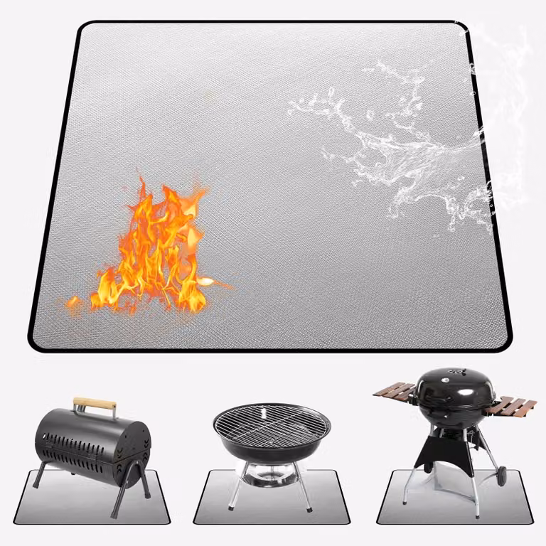 Solidchoice - Tappeto resistente per barbecue e terrazza, 100 x 100 cm