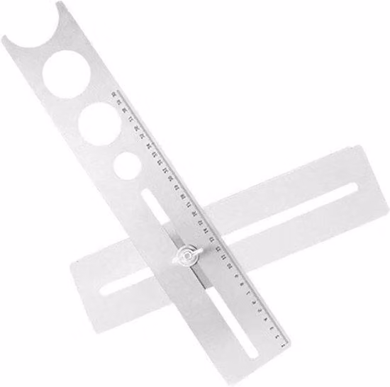 Strumento di misurazione di precisione per Vetroceramica e legno, 400 mm in acciaio inossidabile, Locator