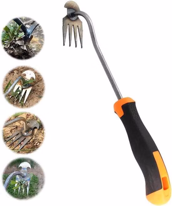 Forbice da giardino in acciaio manuale – attrezzo da giardino sostenibile per la rimozione delle erbacce all'esterno