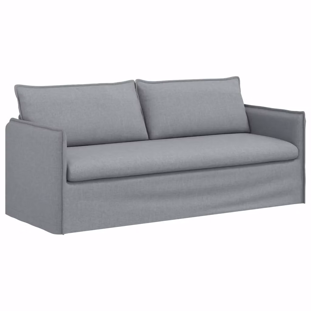 vidaXL Divano Moderno in Tessuto Grigio con Struttura in Metallo L: 196 cm, P: 82 cm, H: 85 cm – 2