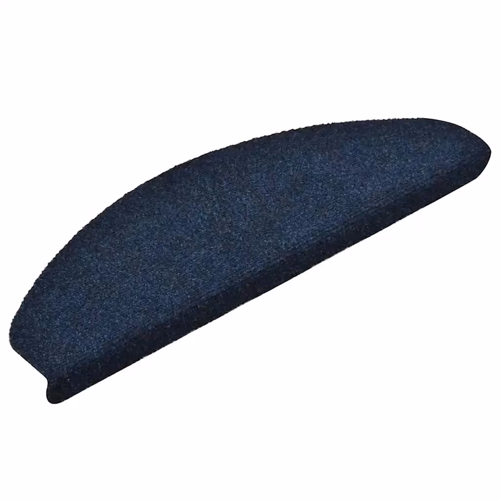 Set di 30 tappetini autoadesivi per scale DESIGN IN, forma semicircolare, colore blu, L: 65 cm, P: 21 cm, H: 2,5 cm – 2