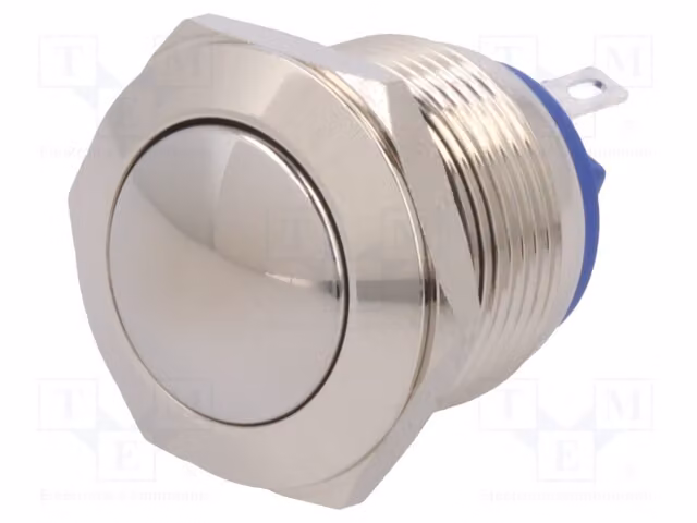 1 interruttore di sicurezza, grado di protezione IP65, posizione 2, 2A/36VDC, OFF-(ON), modello GQ19B-10/J/N, con pulsante