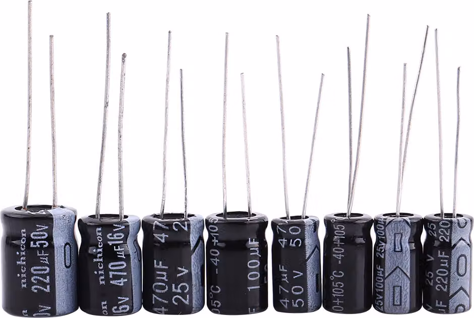 125pcs 1uF~2200uF 25 valori condensatori elettrolitici Assortimento Kit Set