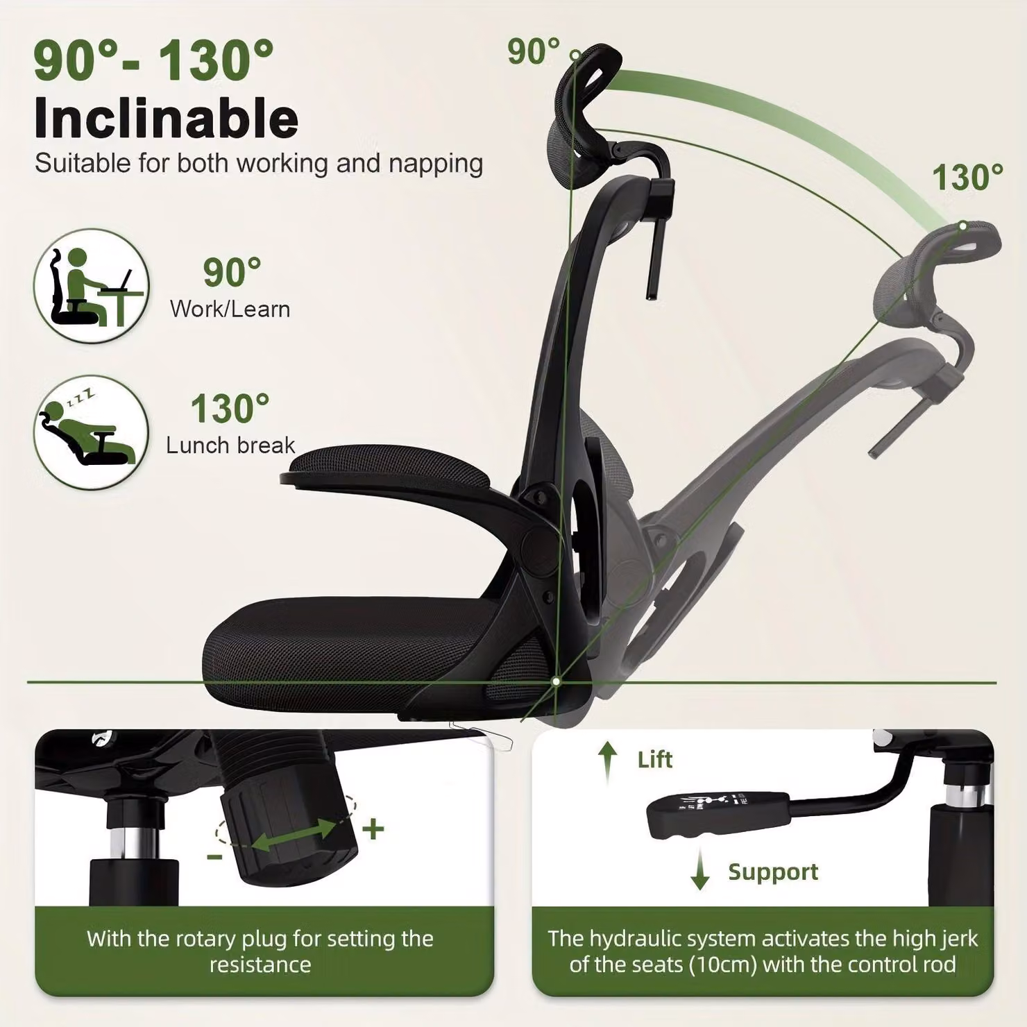Sedia da ufficio - Sedia ergonomica - Sedia da scrivania - Sedia da gaming - Sedia girevole