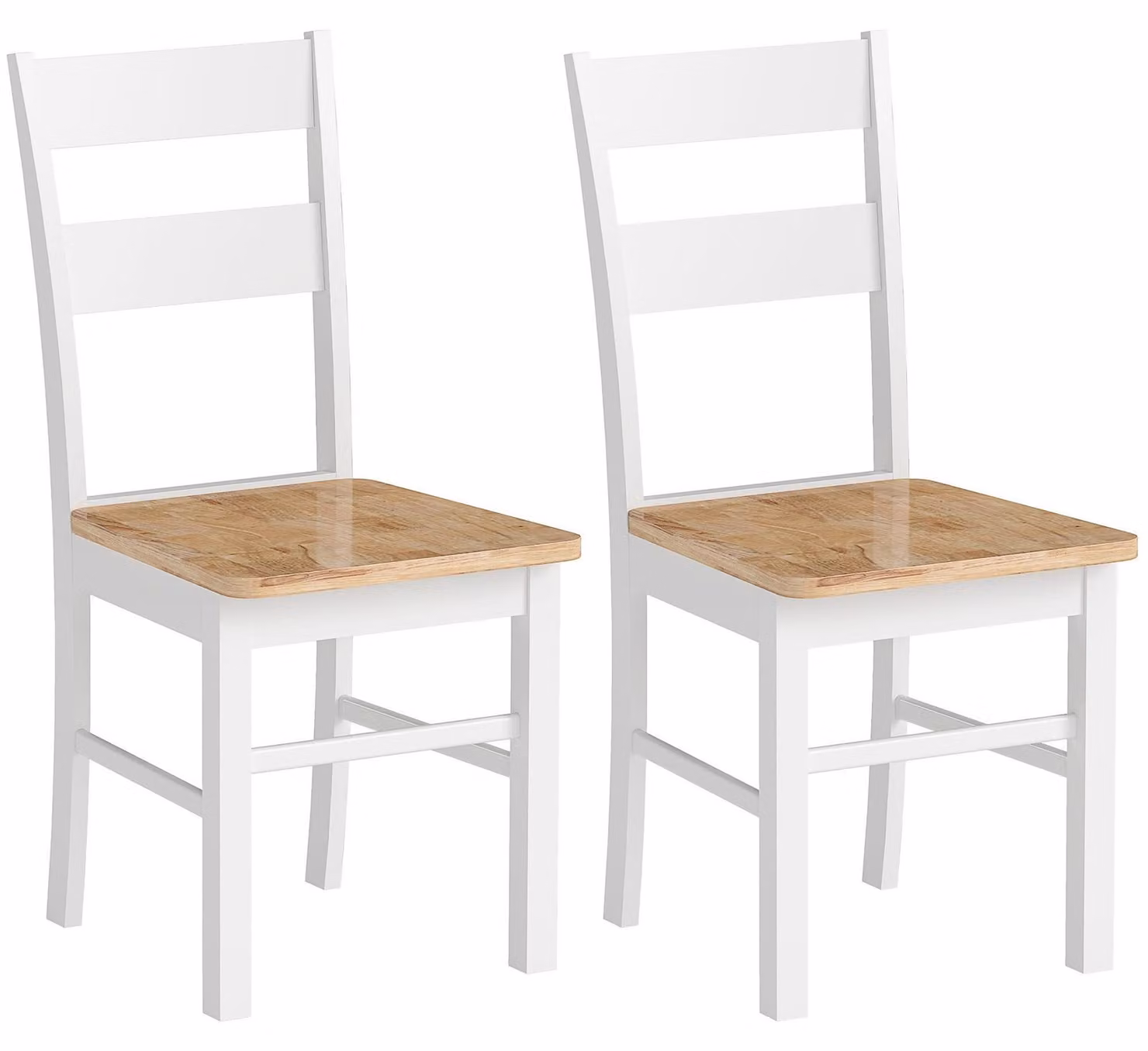 Sedie da cucina - Sedie da pranzo - Set di sedie - Sedie in legno - Sedie confortevoli - Set da 2 - Legno di gomma