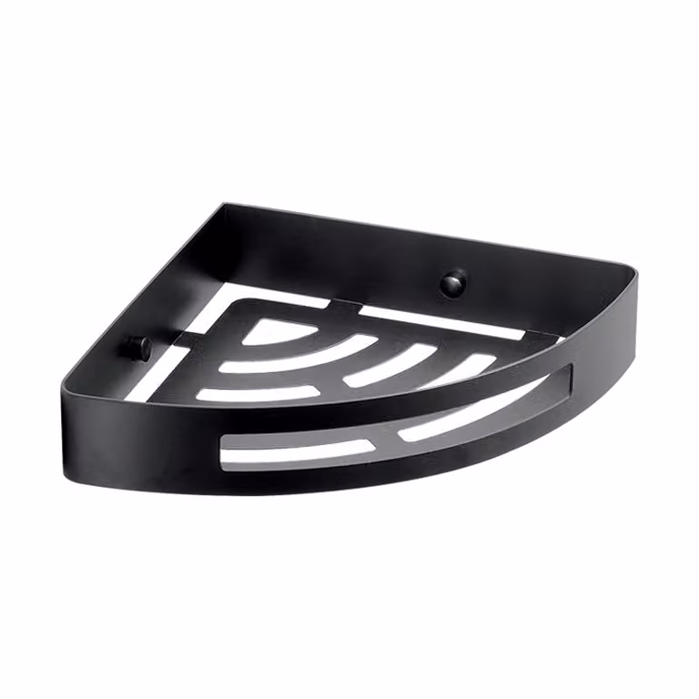 Porta oggetti angolare acciaio inox nero opaco serie Nerva 2479 Gedy