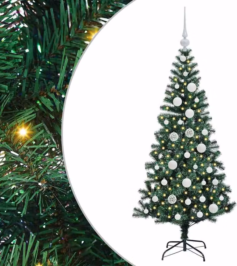 Albero di Natale artificiale con luci integrate Verde 120 cm