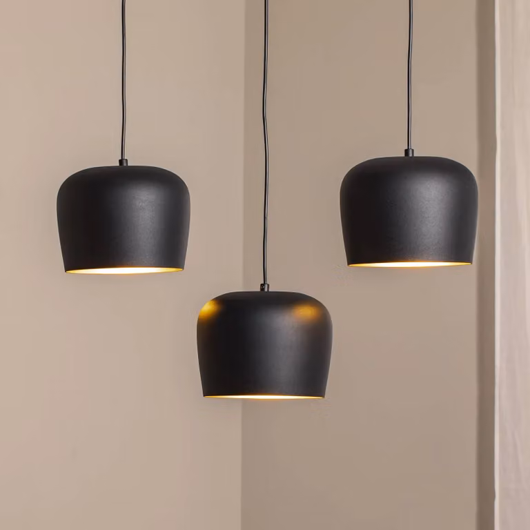 Lampada a sospensione Berceste N-1410 Opviq, dimmerabile, Nero, Soggiorno / Sala da pranzo, Metallo, Lampada a sospensione