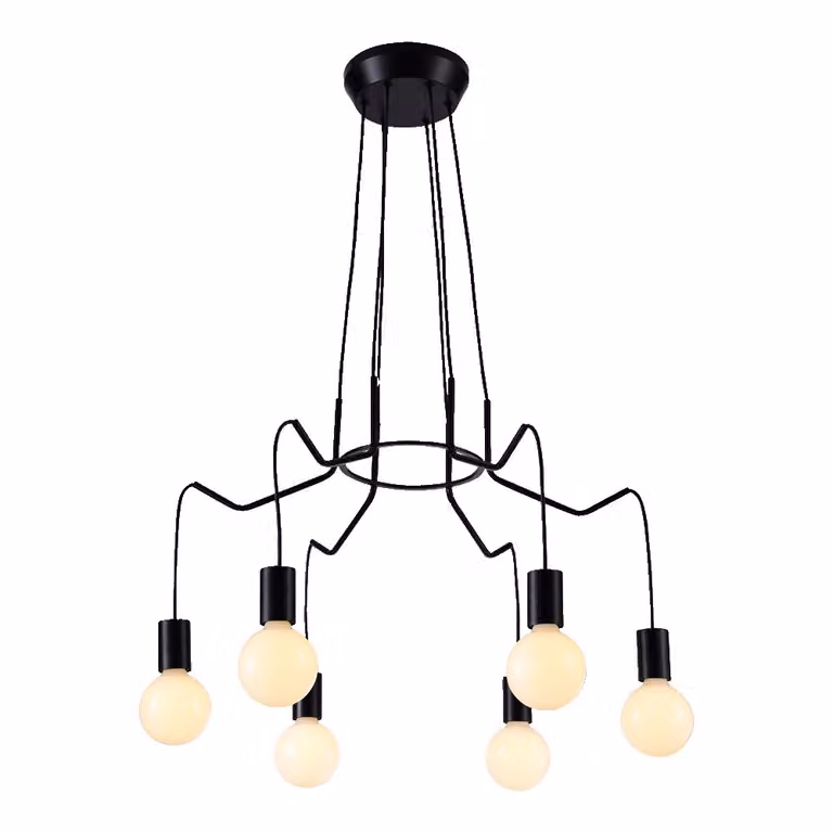 CASCADE lampada a sospensione 6xE27/G95/40W in metallo dimmerabile