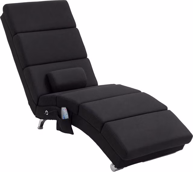 Poltrona Relax Massaggiante Chaise Longue ¨C Minimal ¨C 56x168x84 Nero