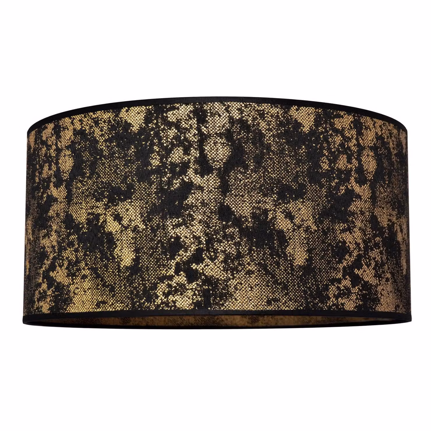 Paralume Abba E27 Ø 40/altezza 20 cm nero/oro HELAM, Nero, Tessuto / Stoffa / Seta