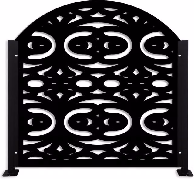 Ringhiera Signorbit rettangolare in PVC rivestito nero opaco L/P/H: 118 x 118 x 118 cm