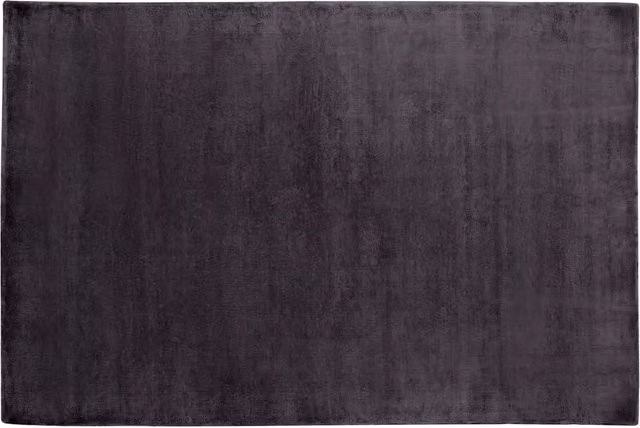Tappeto moderno Beliani in viscosa grigio antracite, L: 140 cm x P: 200 cm, annodato a mano – 1