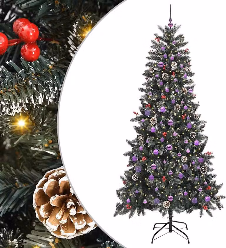 Albero di Natale artificiale con 300 LED Verde 240 cm