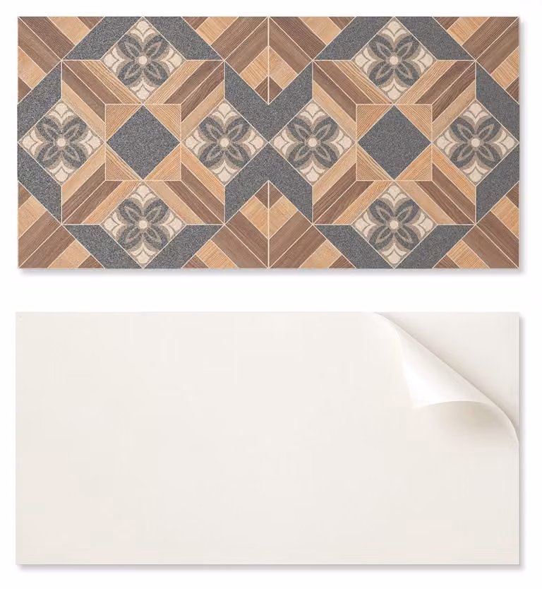 Pannello in vinile autoadesivo con decorazione stampata, dimensioni 120 x 60 cm, motivo con elementi floreali