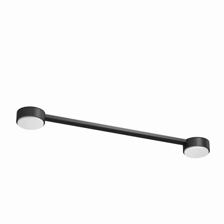 Lampada da soffitto DROP LINE nera 2xGX53x9W in metallo, dimensioni: 3x60x8 cm, IP20, Brosline