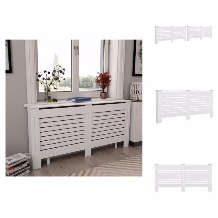 vidaXL Rivestimento per radiatori 2 pz. Bianco 172×19×81,5 cm MDF - Accessori per radiatori