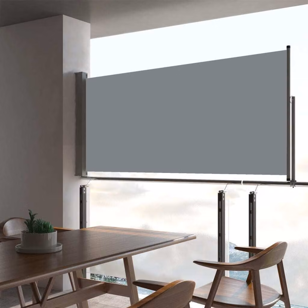The Living Store Tenda laterale estensibile 60×300 cm Grigio