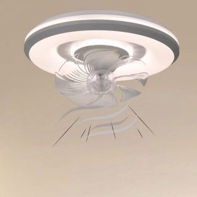 Plafoniera con Ventola LED Trade Shop Traesio Bianca per Soffitto con Luce Regolabile 3200K-6500K – 1