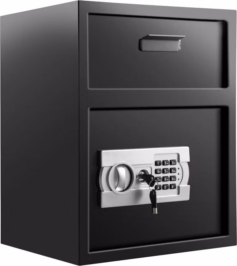 "Cassaforte elettronica di sicurezza per mobili - Cassaforte con serratura a combinazione elettronica - Cassaforte nera per mobili - Robusta cassaforte Acciaio al carbonio - Ignifuga"