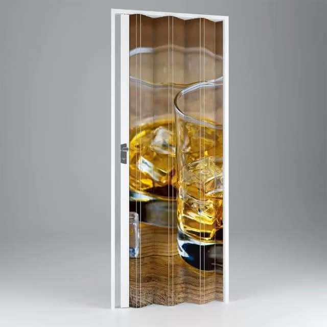 Porta a Soffietto da Interno in PVC Drink mod. Vera multicolore L: 102 cm, H: 214 cm