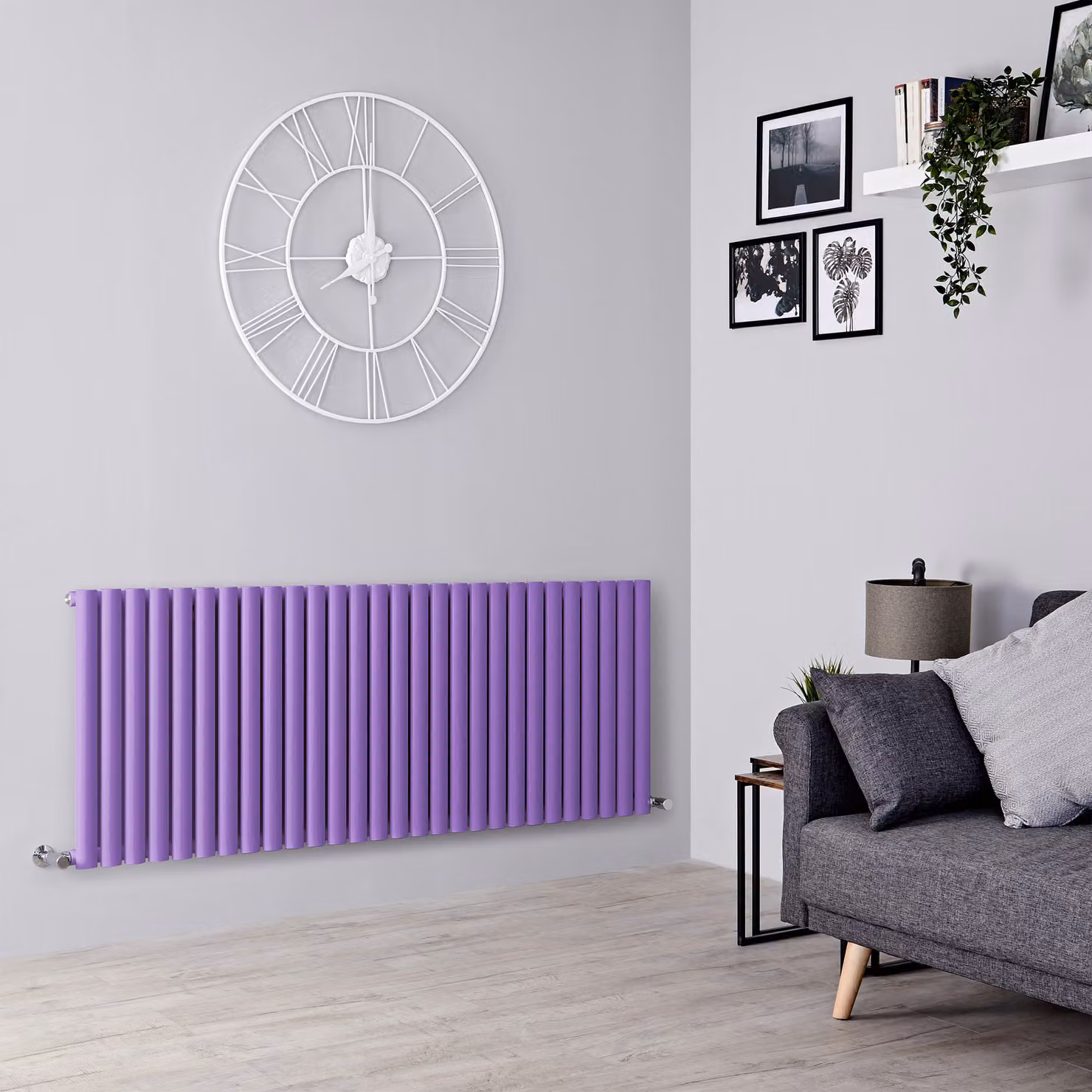 Radiatore di Design Orizzontale  Viola (Lush Purple) -  635mm x 1652mm - Pannello Singolo  - Revive